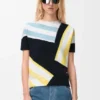 Kurzärmeliger Pullover aus Baumwollmischung Kurzärmeliger Pullover aus Baumwollmischung