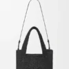 Loewe Font Tote in Raffia, mittelgroß Loewe Font Tote in Raffia, mittelgroß