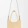 Loewe Font Tote in Raffia, mittelgroß Loewe Font Tote in Raffia, mittelgroß