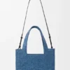 Loewe Font Tote in Raffia, mittelgroß Loewe Font Tote in Raffia, mittelgroß