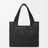 Loewe Font Tote in Raffia, mittelgroß Loewe Font Tote in Raffia, mittelgroß