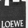 Loewe Font Tote in Raffia, mittelgroß Loewe Font Tote in Raffia, mittelgroß