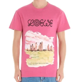 Loewe Herren-Hemd mit kurzen Ärmeln in Rosa H6109833Pc-7140