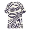 Loewe Herren-Kurzarm-T-Shirt aus Baumwolle mit Streifen, weiß-blau, H526341X72-2091