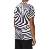 Loewe Herren-Kurzarm-T-Shirt aus Baumwolle mit Streifen, weiß-blau, H526341X72-2091