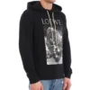 Loewe Herrenmaske mit Aufdruck, schwarz, H6109730Pc-1100