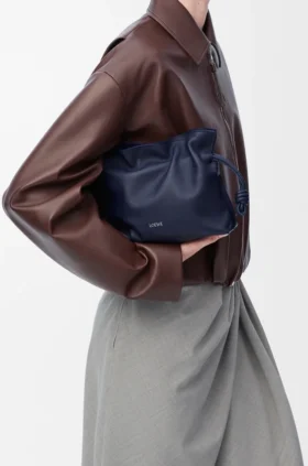 Mini-Flamenco-Clutch aus Nappa-Kalbsleder