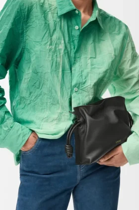 Mini-Flamenco-Clutch aus Nappa-Kalbsleder