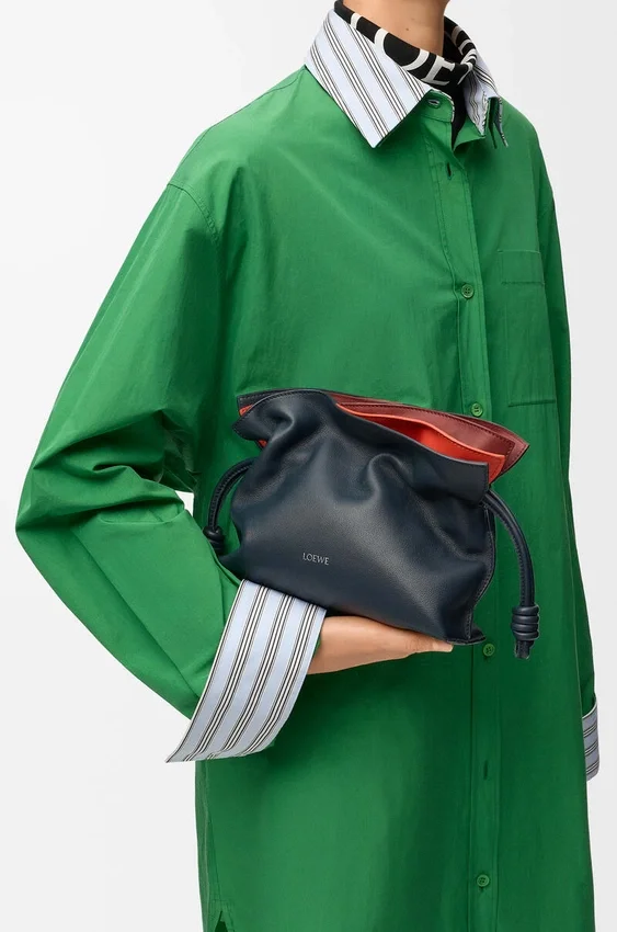Mini-Flamenco-Clutch mit Lagenoptik aus Nappa-Kalbsleder Mini-Flamenco-Clutch mit Lagenoptik aus Nappa-Kalbsleder