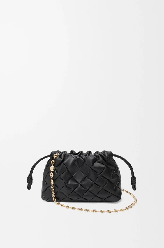 Mini-Flamenco Purse aus geknittertem Nappa-Kalbsleder Mini-Flamenco Purse aus geknittertem Nappa-Kalbsleder