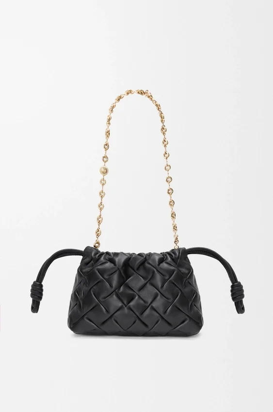Mini-Flamenco Purse aus geknittertem Nappa-Kalbsleder Mini-Flamenco Purse aus geknittertem Nappa-Kalbsleder