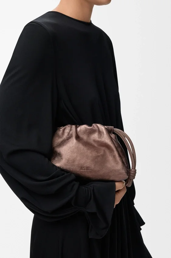 Mini-Flamenco Purse aus Kalbsleder mit Moiré-Print Mini-Flamenco Purse aus Kalbsleder mit Moiré-Print