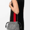 Mini-Flamenco Purse aus Perlen und Nappa-Lammleder Mini-Flamenco Purse aus Perlen und Nappa-Lammleder