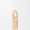 Mini-Font Tote mit loewe-Schriftzug aus Raffia Mini-Font Tote mit loewe-Schriftzug aus Raffia
