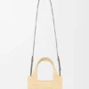 Mini-Font Tote mit loewe-Schriftzug aus Raffia Mini-Font Tote mit loewe-Schriftzug aus Raffia