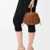 Mini-Korb-Tasche „Diamond Round“ aus Kalbsleder Mini-Korb-Tasche „Diamond Round“ aus Kalbsleder