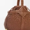Mini-Korb-Tasche „Diamond Round“ aus Kalbsleder Mini-Korb-Tasche „Diamond Round“ aus Kalbsleder