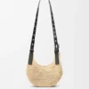 Mini-Punch-Hole-Hobo aus Raffia und Kalbsleder Mini-Punch-Hole-Hobo aus Raffia und Kalbsleder