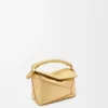 Mini Puzzle Edge-Tasche aus laminiertem Lammleder Mini Puzzle Edge-Tasche aus laminiertem Lammleder
