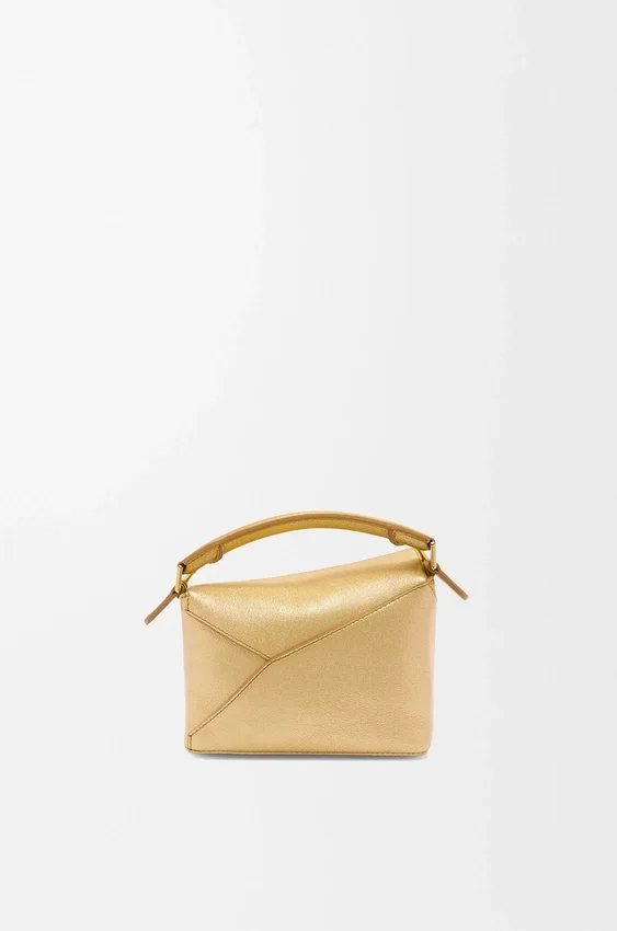 Mini Puzzle Edge-Tasche aus laminiertem Lammleder Mini Puzzle Edge-Tasche aus laminiertem Lammleder