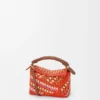 Mini Puzzle Edge Tasche aus Raffia und Kalbsleder Mini Puzzle Edge Tasche aus Raffia und Kalbsleder