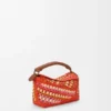 Mini Puzzle Edge Tasche aus Raffia und Kalbsleder Mini Puzzle Edge Tasche aus Raffia und Kalbsleder