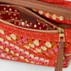 Mini Puzzle Edge Tasche aus Raffia und Kalbsleder Mini Puzzle Edge Tasche aus Raffia und Kalbsleder