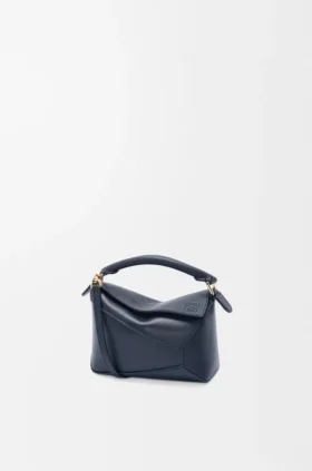Mini Puzzle Edge Tasche aus weichem, genarbtem Kalbsleder