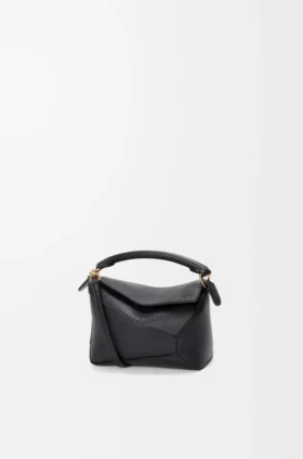 Mini Puzzle Edge Tasche aus weichem, genarbtem Kalbsleder
