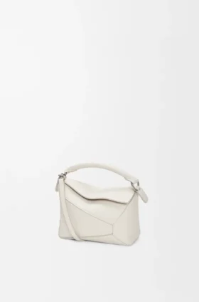 Mini Puzzle Edge Tasche aus weichem, genarbtem Kalbsleder
