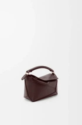 Mini Puzzle Edge Tasche aus weichem, genarbtem Kalbsleder