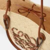 Mittlere Anagram-Korb-Tasche aus Iraca-Palmengeflecht und Kalbsleder Mittlere Anagram-Korb-Tasche aus Iraca-Palmengeflecht und Kalbsleder