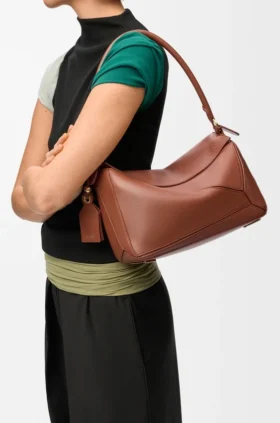 Mittlere „Featherlight Puzzle“-Tasche aus Nappa-Lammleder