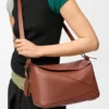 Mittlere „Featherlight Puzzle“-Tasche aus Nappa-Lammleder Mittlere „Featherlight Puzzle“-Tasche aus Nappa-Lammleder