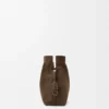 Mittlere „Flamenco“-Clutch aus genarbtem Nubukleder Mittlere „Flamenco“-Clutch aus genarbtem Nubukleder
