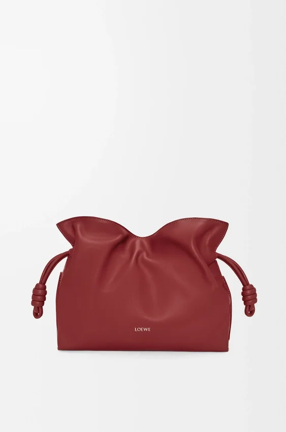 Mittlere Flamenco-Clutch aus Nappa-Kalbsleder Mittlere Flamenco-Clutch aus Nappa-Kalbsleder
