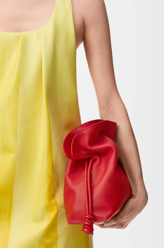 Mittlere „Flamenco“-Clutch aus Nappa-Kalbsleder Mittlere „Flamenco“-Clutch aus Nappa-Kalbsleder