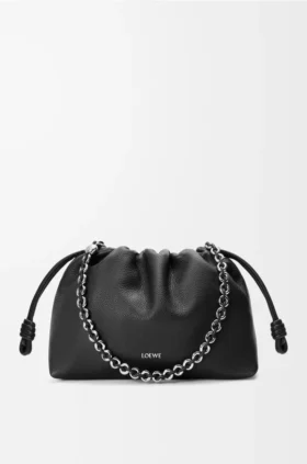Mittlere Flamenco Purse aus feingranuliertem Kalbsleder