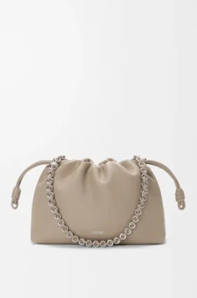 Mittlere Flamenco Purse aus feingranuliertem Kalbsleder