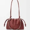 Mittlere Flamenco Purse aus feingranuliertem Kalbsleder Mittlere Flamenco Purse aus feingranuliertem Kalbsleder