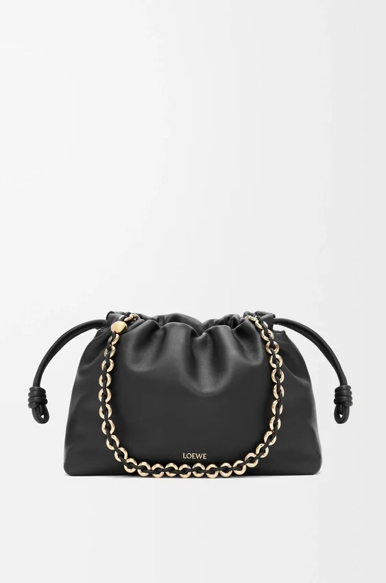 Mittlere Flamenco Purse aus weichem Nappa-Lammleder Mittlere Flamenco Purse aus weichem Nappa-Lammleder