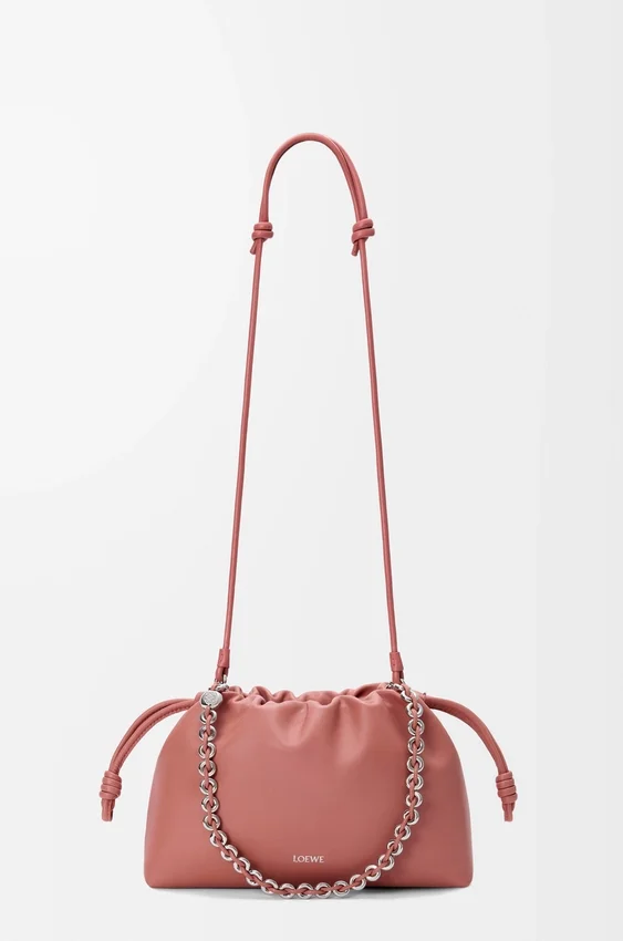Mittlere Flamenco Purse aus weichem Nappa-Lammleder Mittlere Flamenco Purse aus weichem Nappa-Lammleder