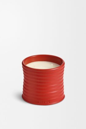 Mittlere Kerze mit Tomatenblättern