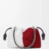 Mittlere „Lion Beads“ Flamenco Purse aus perlenbesticktem Canvas und Kalbsleder Mittlere „Lion Beads“ Flamenco Purse aus perlenbesticktem Canvas und Kalbsleder