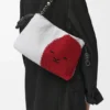 Mittlere „Lion Beads“ Flamenco Purse aus perlenbesticktem Canvas und Kalbsleder Mittlere „Lion Beads“ Flamenco Purse aus perlenbesticktem Canvas und Kalbsleder