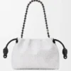 Mittlere „Lion Beads“ Flamenco Purse aus perlenbesticktem Canvas und Kalbsleder Mittlere „Lion Beads“ Flamenco Purse aus perlenbesticktem Canvas und Kalbsleder