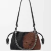 Mittlere „Lion Beads“ Flamenco Purse aus perlenbesticktem Canvas und Kalbsleder Mittlere „Lion Beads“ Flamenco Purse aus perlenbesticktem Canvas und Kalbsleder