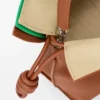 Mittlere, mehrlagige Flamenco-Clutch aus Nappa-Kalbsleder Mittlere, mehrlagige Flamenco-Clutch aus Nappa-Kalbsleder