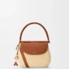 Mittlere „Pescador“-Tasche aus Raffia und Kalbsleder Mittlere „Pescador“-Tasche aus Raffia und Kalbsleder