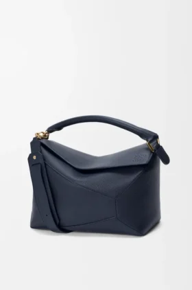 Mittlere „Puzzle Edge“-Tasche aus weichem, genarbtem Kalbsleder